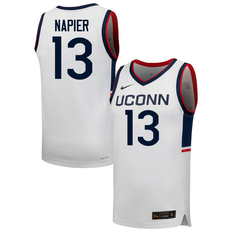 Uconn Huskies #13 Shabazz Napier College Basketball Jerseys,Uniforms-Retro White